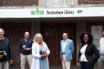 Conservative Team outside the library