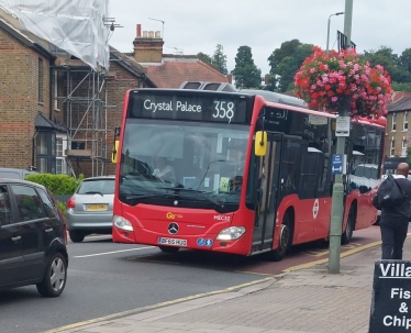 358 bus in Shortlands Village